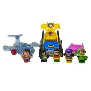 FISHER-PRICE Little People Lot Batmobile 2-in-1 Batman Wonder Woman Jet ++